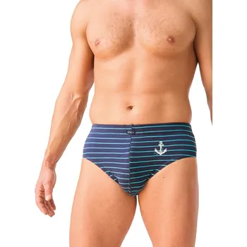 Slipy Klíčové kalhotky MPP 331 B26 A'2 M-2XL bílo-tyrkysová M