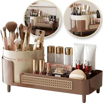 Paradox Otočný organizér na kosmetiku MAKEUP / Hnědá