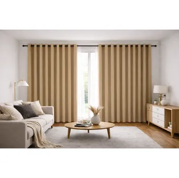 Orbytex Zatemňovací závěs hotový - uni béžový - 182 Rozměry: Š/V 145x150 (1ks), Vršek závěsu: ŘASÍCÍ STUHA