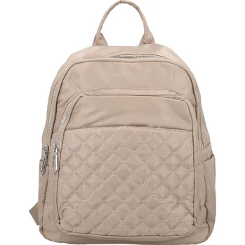 Stylový dámský textilní batoh Dinara, světle béžový