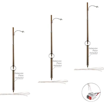 Modelová železnice Woodland Scenics H0 lampa na dřevěném stožáru jednoduché WJP5630 3 ks