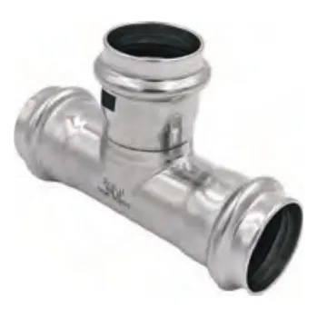 Fitinka Nerez lisovací T-kus redukovaný -108 x 22 x 108 mm - pro topení i pitnou vodu