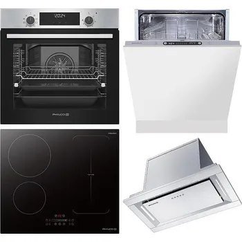 Set domácích spotřebičů Philco POB 769 AX + Indukční deska Philco PHD 641EPSB + Myčka vestavná Philco PD 1466 DBIT + Odsavač par Philco PEB 6252 BIX + 3 roky bezplatný servis + DOPRAVA ZDARMA