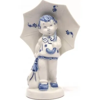Figurka Český porcelán Dubí Děvčátko s deštníkem - cibulák 00905