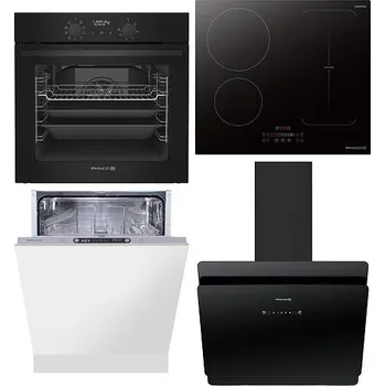 Set domácích spotřebičů Philco POB 769 AB + Indukční deska Philco PHD 641EPSB + Myčka vestavná Philco PD 1466 DBIT + Digestoř Philco PEW 600 GCB + 3 roky bezplatný servis + DOPRAVA ZDARMA