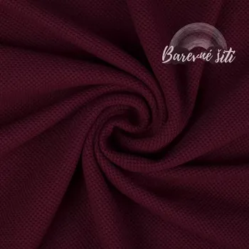 Teplákovina 3D Vínová (E) 0,65m/ks (Teplákovina s 3D efektem)