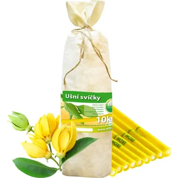 Ušní svíce HOXI s YLANG YLANG v plátěném pytlíku 10ks