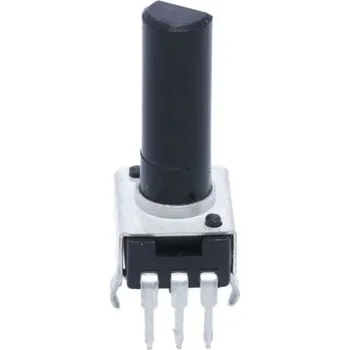 Potenciometr Potenciometr, průměr hřídele 6 mm řada PTV09 5kΩ ±20procent 0.05W Otočný montáž do panelu Bourns