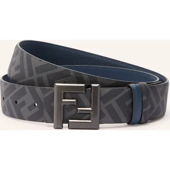 Opasek Fendi Pánský Kožený Opasek, černá / tmavě modrá, 110