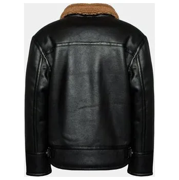 Pánská casual bunda Redefined Rebel Bunda z imitace kůže 225095 Černá Regular Fit S