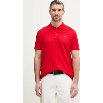 Pánské tričko Bavlněné polo tričko Paul&Shark Knitwear 99311001 červená 33X, vel. L