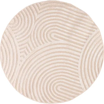 Koberec Kulatý koberec Modysa - vzor 1 - krémový Rozměr koberce: 120x120 cm