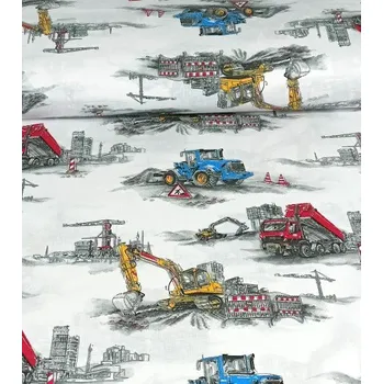 Metráž bavlněná látka zemní stroje | RTex