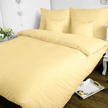Povlečení Povlečení bavlněný satén UNI - žlutá 140x200+70x90