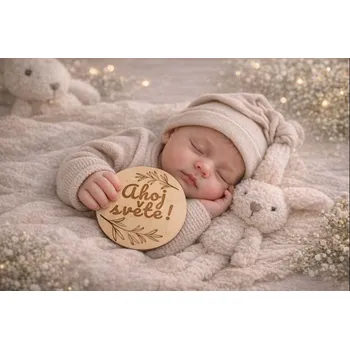 Dekorace do dětského pokoje Dary dřeva Dřevěné milníkové kartičky - pro miminko