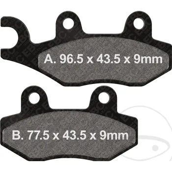 Brzdová destička EBC brzdové destičky Standard Scooter EBC AEON ELITE 125 12-16, ELITE 350 I 12-16, URBAN 125 11-15, URBAN 350 I 12-16, APRILIA RX 125 4T ABS 18-20, RX 125 4T ABS EURO5 21-24, SX 125 4T ABS 18-20...