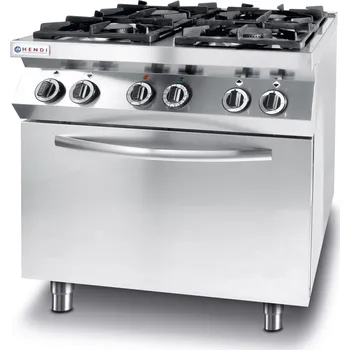 Sporák HENDI Sporák 4 hořáková s konvekční elektrickou troubou GN 1/1 | HENDI, Kitchen Line
