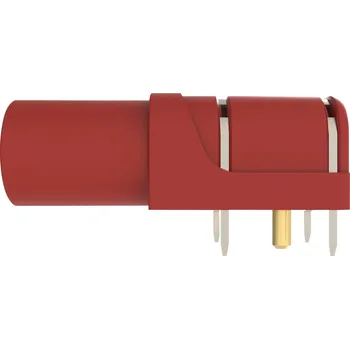 Krokosvorka Schützinger SWEB 8094 Au / RT úhlová bezpečnostní zásuvka 4 mm červená 1 ks