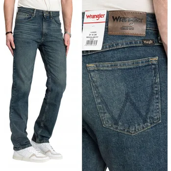 Pánské džíny Pánské džíny WRANGLER Regular Fit modré rovné střih W40 L32