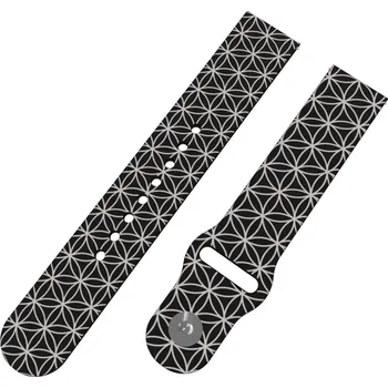 Chytré hodinky Strapido GEOMETRIE ŠEDÁ řemínek 22 mm