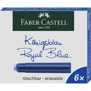 Náplň do psacích potřeb Inkoustové bombičky Faber-Castell, 6 ks - modré