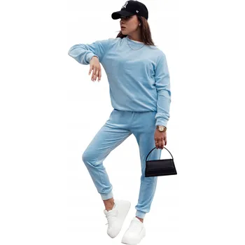 Teplákovka dámská tepláková souprava mikina + kalhoty světle modrá AY1056 - L