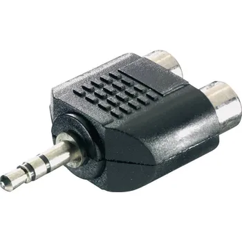 Redukce SpeaKa Professional SP-7870248 jack / cinch audio Y adaptér [1x jack zástrčka 3,5 mm - 2x cinch zásuvka] černá