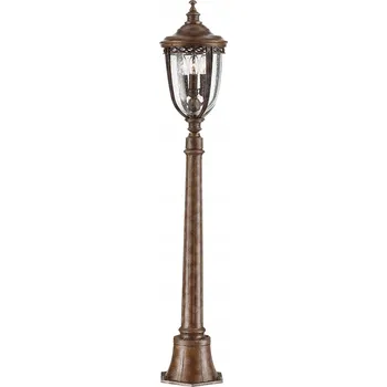 Stojací lampa Venkovní stojací lampa vintage retro svícen hnědá 3 žárovky IP44 Feiss