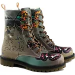 Dámské kotníkové šněrovací boty Goby s barevnými motýly WMAT122 44