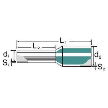 Wire end ferrule, 0,5 mm a sup2;, 8 mm, Colour code: Weidm a uuml;ller, Orange