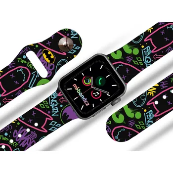 Ostatní příslušenství k chytrým hodinkám Apple watch řemínek Batman - Graffiti Rozměr: 42/44/45/46/49mm