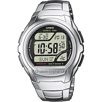 Hodinky Casio DCF náramkové hodinky WV-58DE-1AVEF (d x š x v) 53.4 x 43.7 x 12 mm stříbrná Materiál pouzdra=nerezová ocel, Rezinát materiál řemínku=nerezová ocel