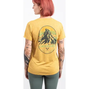 Dámské tričko Patagonia W's Cap Cool Daily Graphic Shirt - Lands Chouinard Crest: Beeswax Tan X-Dye L