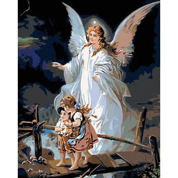 Dětské zboží Diamantové malování Diamondi - Diamantové malování - ANDĚL STRÁŽNÝ, 40x50 cm, Vypnuté plátno na rám