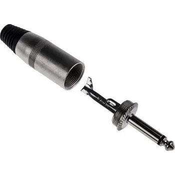 Elektrický konektor Konektor jack, Mono, počet pólů/pinů: 2, Kabelová montáž, 1/4 palce, Samec, materiál kontaktu: Mosaz, Krimpovací,