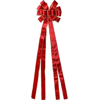 Velká červená dekorační mašle – 33x135 cm