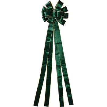 Velká zelená dekorační mašle – 33x135 cm