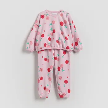 Dívčí mikina Reserved - Vzorovaný komplet - orchidejová - 800JL-40X - 800JL-40X-98