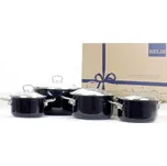 BELIS Sada smaltovaného nádobí PREMIUM ČERNÝ 4-dílná