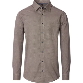Pánská košile Košile Casamoda Brown Diamonds 4XL
