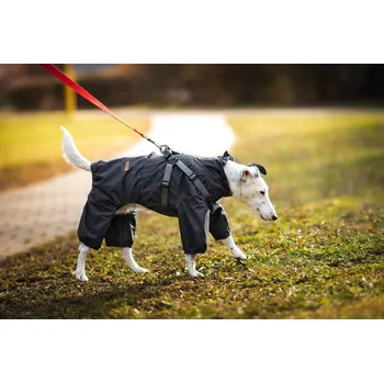 Obleček pro psa Vsepropejska Nelly pláštěnka do deště - nepromokavá kombinéza Barva: Šedá, Délka zad (cm): 41, Obvod hrudníku: 32 - 56 cm