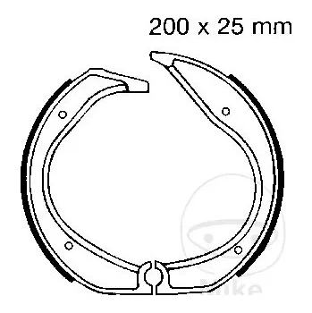 EBC brzdové čelisti bez pružiny EBC nebo 7860620 BMW K 75 84-88, K 75 /2 89-94, K 75 /2 ABS 90, K 75 C 85-90, R 45 S 81-85, R 45 N 81-85, R 65 2SERIE 80-85...