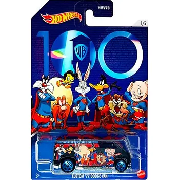Hračka Dodge Van Custom 1977 Warner Bros 1:64 - Hot Wheels Custom '77 Dodge Van " 100 Years of Warner Bros." - model auta 1/64