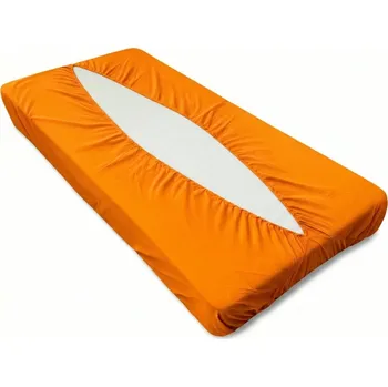 Prostěradlo Jersey prostěradlo obálkového střihu - pomerančová Velikost: 90x200cm