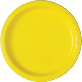 Talíř Papírové talíře neonově žluté 18cm 8ks