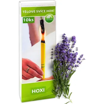 HOXI Tělové svíce HOXI® s LEVANDULÍ v krabičce 10ks