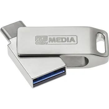 USB flash disk MyMEDIA My Dual USB 3.2 Gen 1 /USB C Drive 32GB USB flash disk 32 GB stříbrná 69269 USB 3.2 (Gen 1x1) , USB-C®