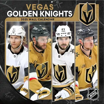 Kalendář JF Turner Kalendář Vegas Golden Knights NHL 2025 Wall Calendar