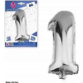 Balónek Ouda Party - 34palcový stříbrný fóliový balónek číslice 1