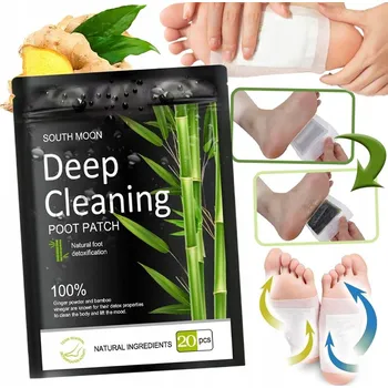 Náplast Čistící náplasti na nohy 20 ks detox zázvor bambus odstranění toxinů v noci